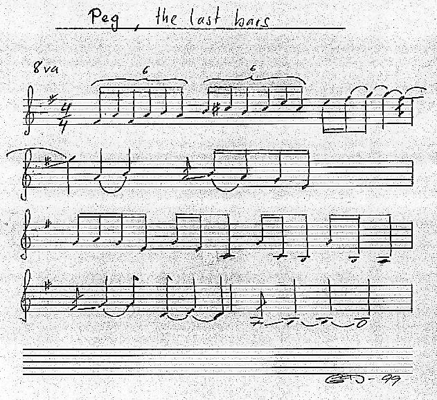 PEG. - The Last Bars Guitar Solo Interpretation